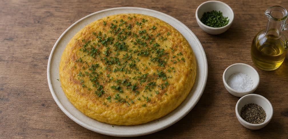 Klassische Tortilla Española mit sanft gestocktem Ei – Zubereitung Schritt für Schritt – Anrichten