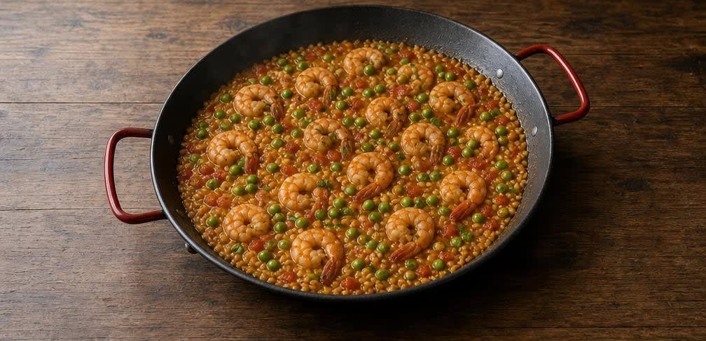 Spanische Paella mit unpoliertem Vollkornreis – Zubereitung Schritt für Schritt – Paella köcheln lassen