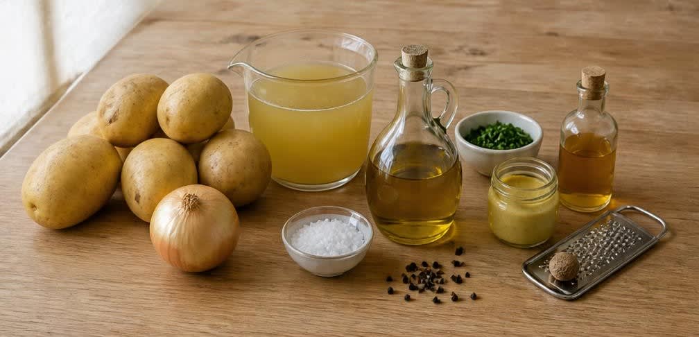 Süddeutscher Kartoffelsalat mit kaltgepresstem Rapsöl – Zutaten