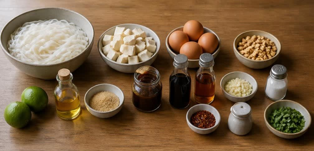 Pad Thai mit durchgegartem Ei – Zutaten