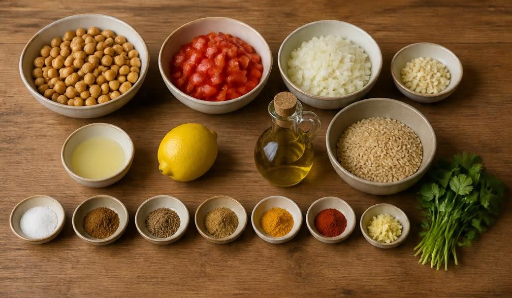 Authentisches Chana Masala mit frischem Zitronenkick – Zutaten