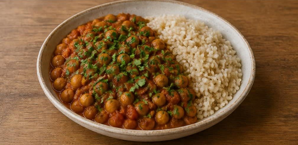 Authentisches Chana Masala mit frischem Zitronenkick – Zubereitung Schritt für Schritt – Anrichten