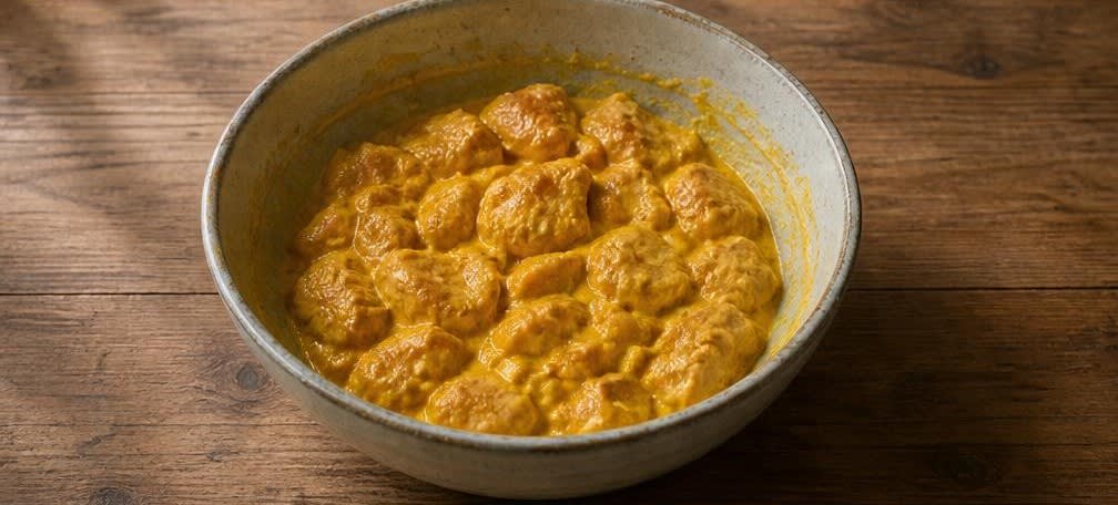 Butter Chicken mit Pfeffer im Kurkuma-Rub – Zubereitung Schritt für Schritt – Hähnchen marinieren