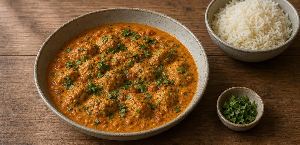 Butter Chicken mit Pfeffer im Kurkuma-Rub – Zubereitung Schritt für Schritt – Anrichten