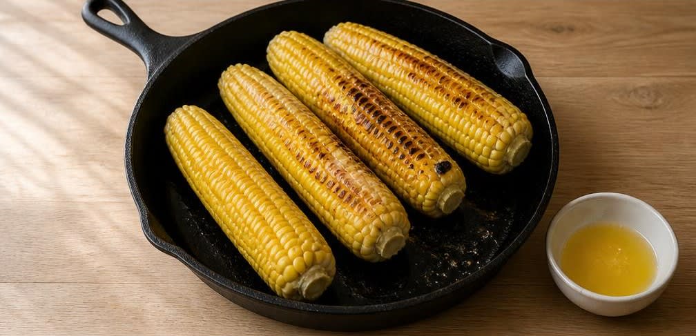 Gegrillter mexikanischer Elote mit Limetten-Creme und Feta – Zubereitung Schritt für Schritt – Maiskolben grillen