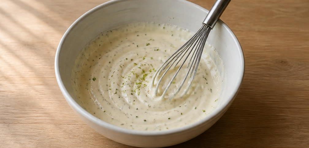 Gegrillter mexikanischer Elote mit Limetten-Creme und Feta – Zubereitung Schritt für Schritt – Limetten-Creme herstellen