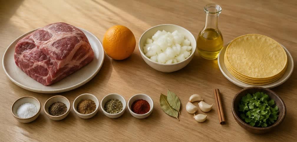 Zarte Mexikanische Carnitas aus dem Sud – Zutaten