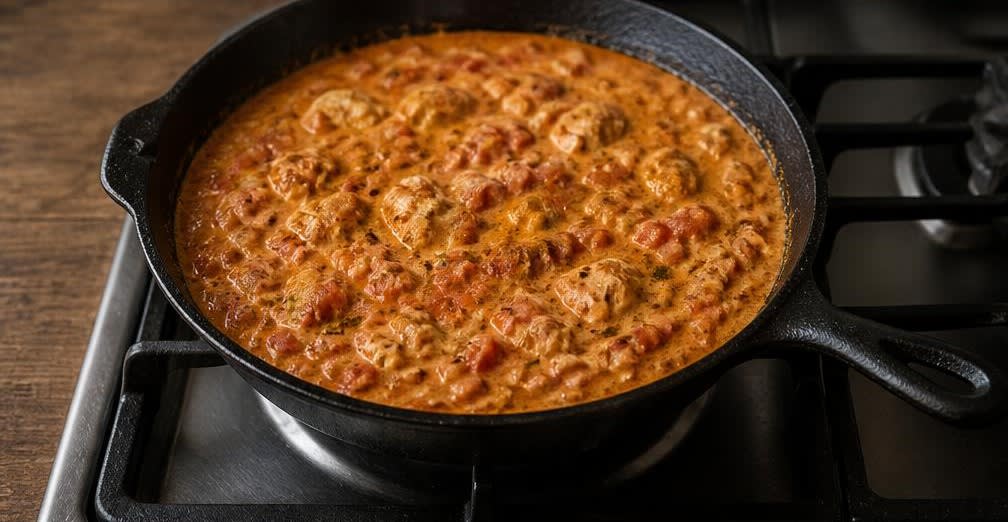 Chicken Tikka Masala aus unbehandeltem Hähnchen – Zubereitung Schritt für Schritt – Sauce zubereiten