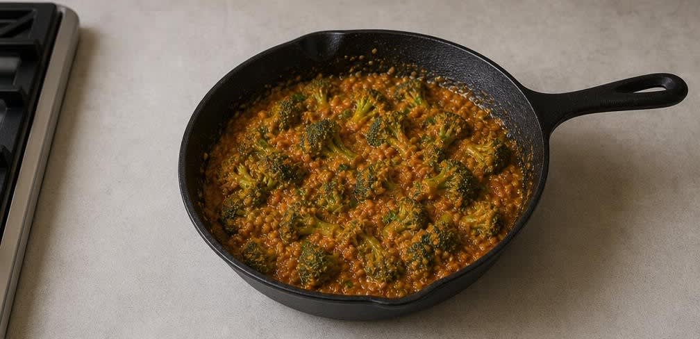 Indisches Brokkoli-Sabzi mit rohem Senfmehl – Zubereitung Schritt für Schritt – Sabzi verfeinern
