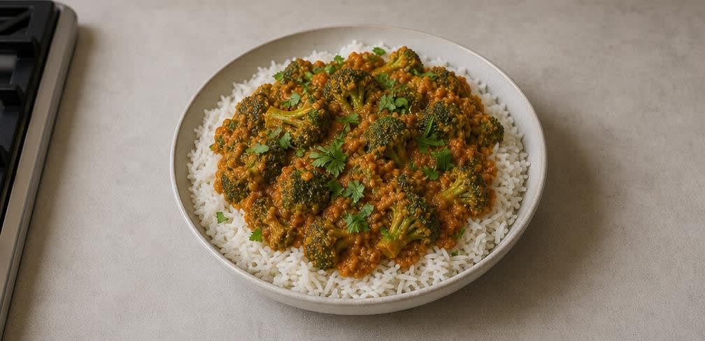 Indisches Brokkoli-Sabzi mit rohem Senfmehl – Zubereitung Schritt für Schritt – Anrichten