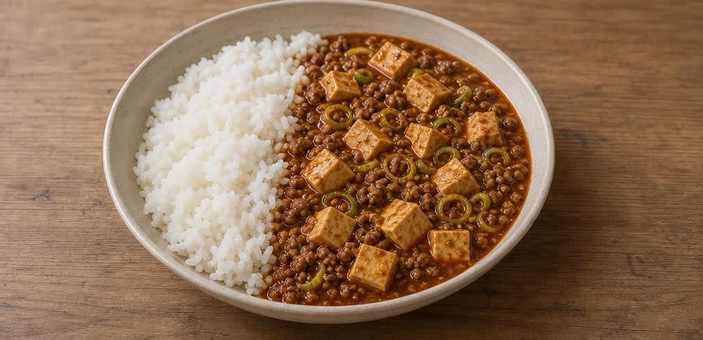 Klassisches Mapo Tofu mit Rinderhackfleisch und Sichuanpfeffer – Zubereitung Schritt für Schritt – Anrichten