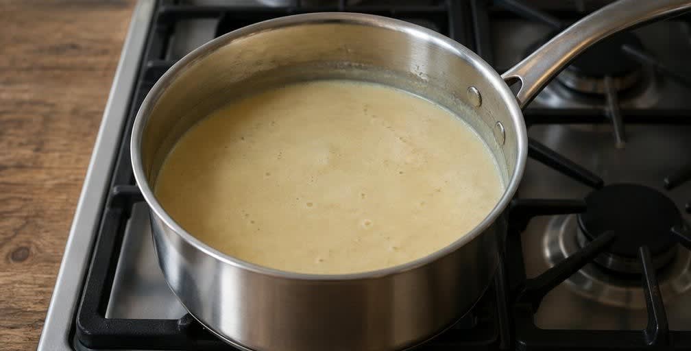 Königsberger Klopse aus grob gewolftem Fleisch – Zubereitung Schritt für Schritt – Velouté-Base herstellen