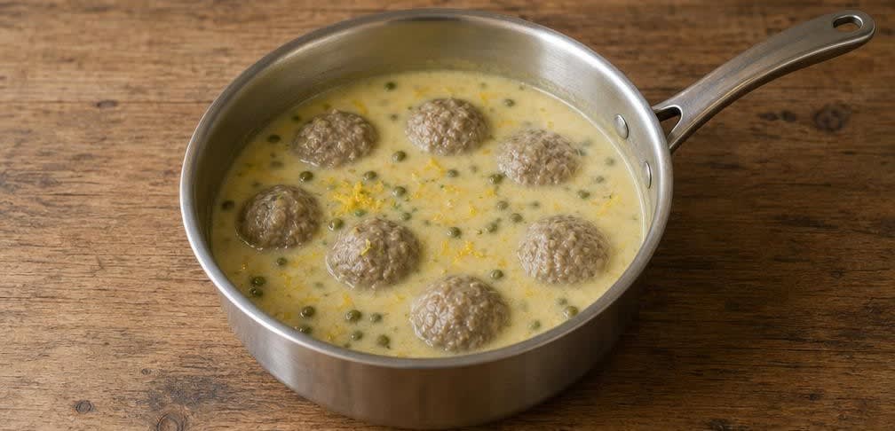 Königsberger Klopse aus grob gewolftem Fleisch – Zubereitung Schritt für Schritt – Sauce fertigstellen
