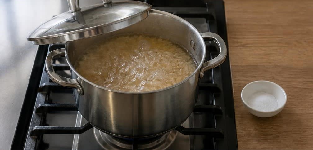 Asiatische Putenbrust-Pfanne mit Champignons und Vollkornreis – Zubereitung Schritt für Schritt – Reis kochen