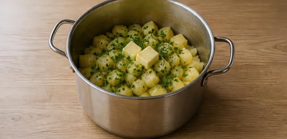 Saftige Putenbrust mit mildem Rosenkohl und Butterkartoffeln – Zubereitung Schritt für Schritt – Butterkartoffeln zubereiten