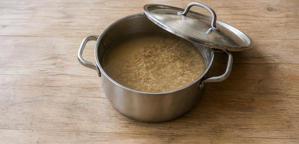 Hähnchenbrust auf cremigem Lauchgemüse mit Vollkornreis – Zubereitung Schritt für Schritt – Reis kochen