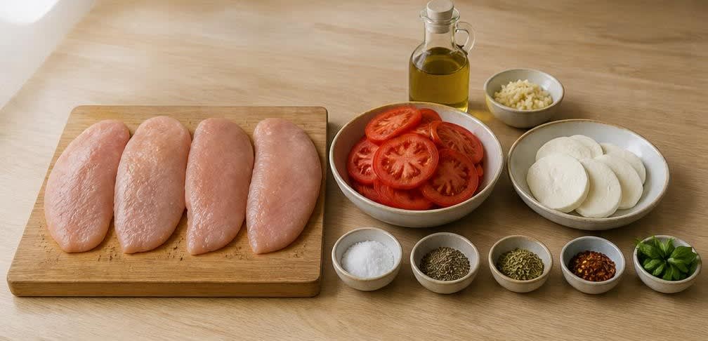 Putenbrust mit Tomate und Mozzarella – Zutaten