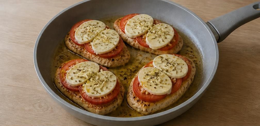 Putenbrust mit Tomate und Mozzarella – Zubereitung Schritt für Schritt – Belegen