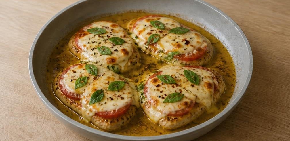 Putenbrust mit Tomate und Mozzarella – Zubereitung Schritt für Schritt – Anrichten
