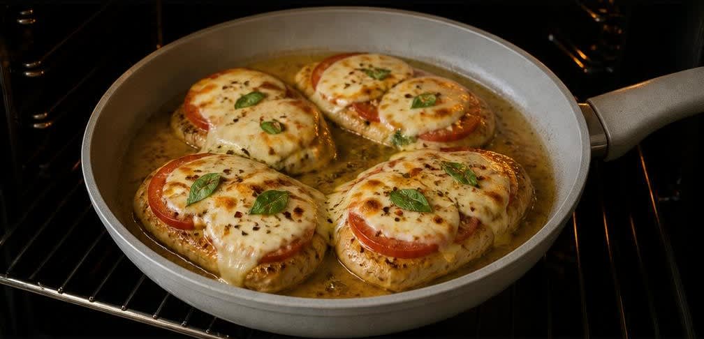 Putenbrust mit Tomate und Mozzarella – Zubereitung Schritt für Schritt – Im Ofen backen
