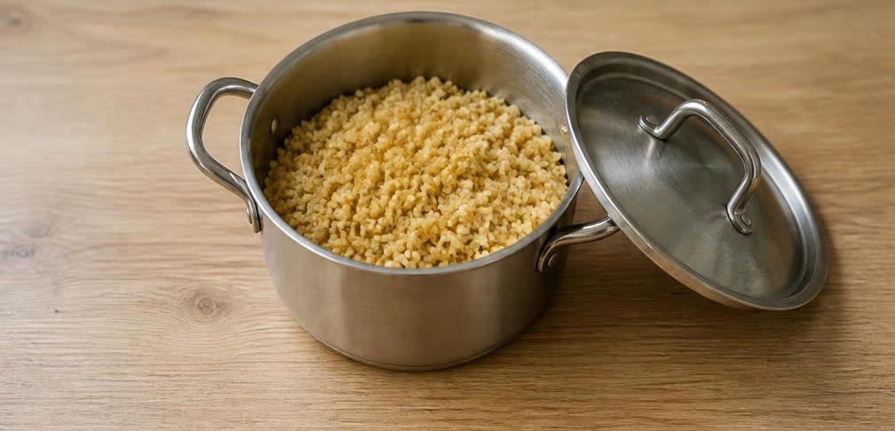 Marokkanische Putenbrust mit geröstetem Blumenkohl und Gewürz-Bulgur – Zubereitung Schritt für Schritt – Bulgur kochen