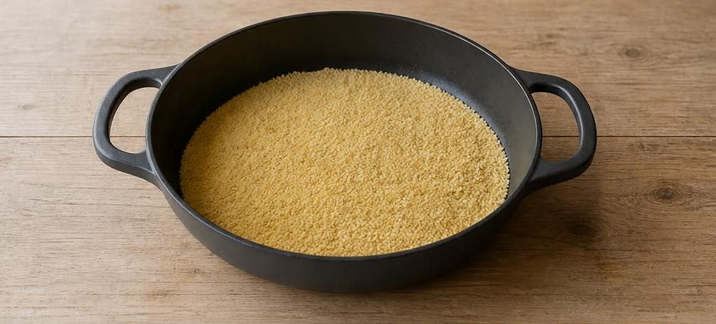 Marokkanische Putenbrust mit Zucchini auf saftigem Couscous – Zubereitung Schritt für Schritt – Couscous vorbereiten