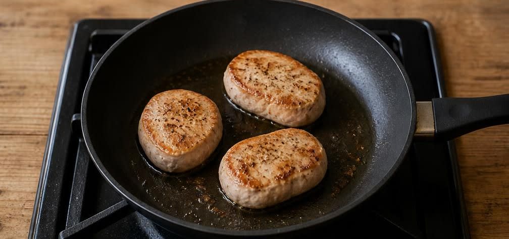 Zarte Putenbrust auf Knoblauchspinat mit Salzkartoffeln – Zubereitung Schritt für Schritt – Putenbrust anbraten