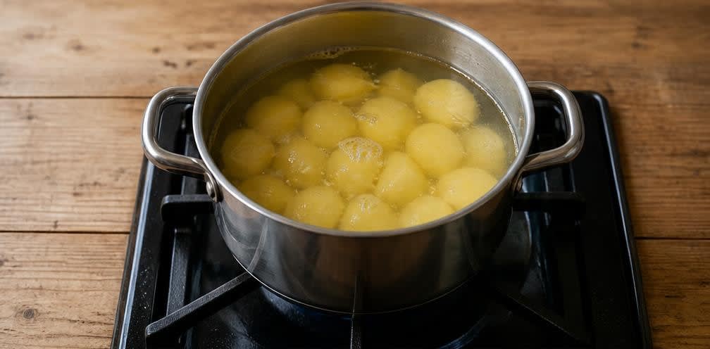 Zarte Putenbrust auf Knoblauchspinat mit Salzkartoffeln – Zubereitung Schritt für Schritt – Kartoffeln kochen