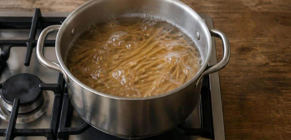 Vollkorn-Spaghetti mit Thunfisch, Kapern und frischen Tomaten – Zubereitung Schritt für Schritt – Nudeln kochen