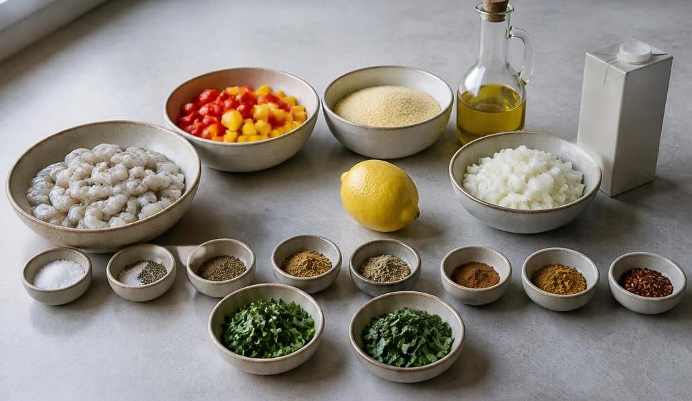 Marokkanische Garnelen mit Paprika und Zitronen-Couscous – Zutaten