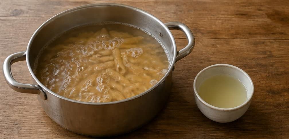 Spanische Garnelen-Paprika-Pasta – Zubereitung Schritt für Schritt – Nudeln kochen