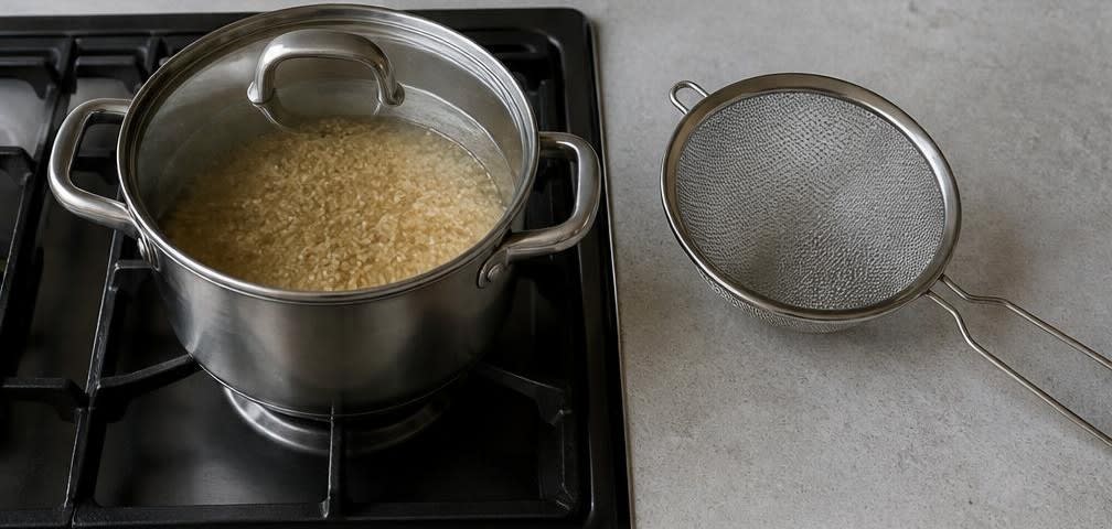 Gebratener Lachs mit Knoblauch-Spinat und Quinoa – Zubereitung Schritt für Schritt – Quinoa kochen