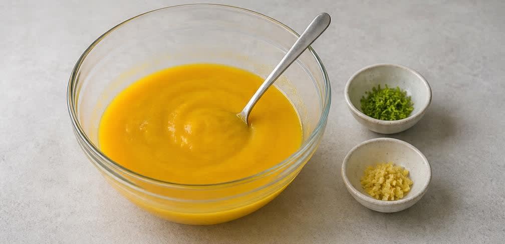 Mango-Sorbet mit Limette – Zubereitung Schritt für Schritt – Sorbetmasse mischen