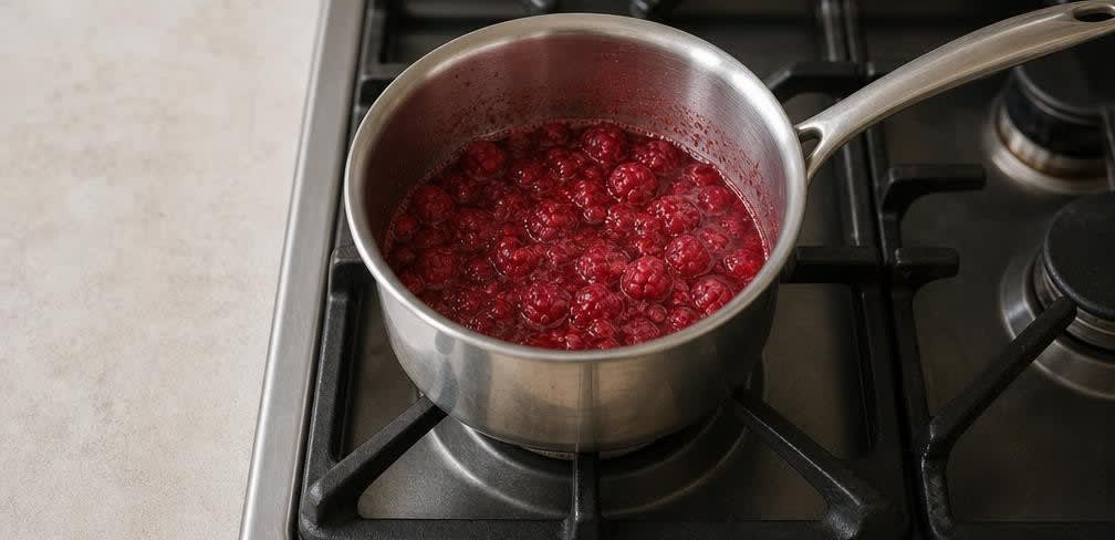 Cremiger Hirse-Pudding mit Himbeer-Kompott – Zubereitung Schritt für Schritt – Himbeerkompott herstellen