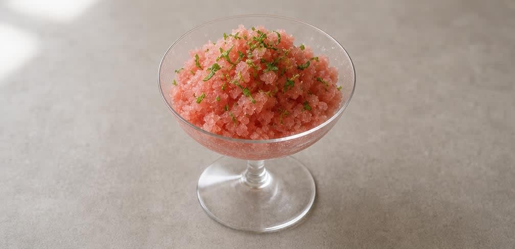 Melonen-Granité mit Limette – Zubereitung Schritt für Schritt – Anrichten