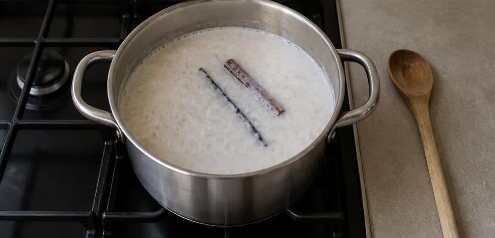 Cremiger Brasilianischer Kokos-Milchreis mit Ananas – Zubereitung Schritt für Schritt – Milchreis kochen