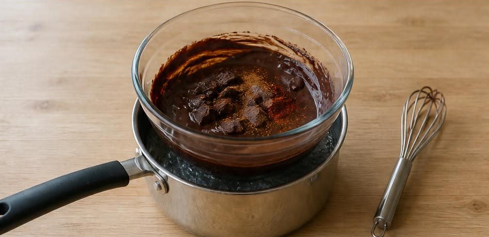 Geröstete Paranüsse in dunkler Meersalz-Schokolade – Zubereitung Schritt für Schritt – Schokolade schmelzen