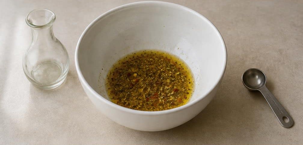 Röstaromatisch gebackener Blumenkohl mit Knoblauch – Zubereitung Schritt für Schritt – Gewürzöl herstellen