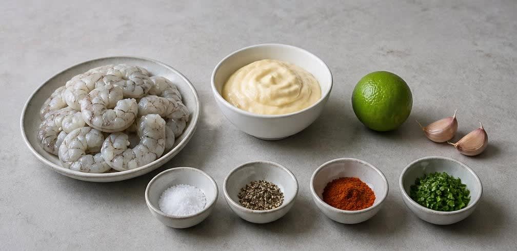 Gedämpfte Garnelen mit Knoblauch-Mayonnaise – Zutaten