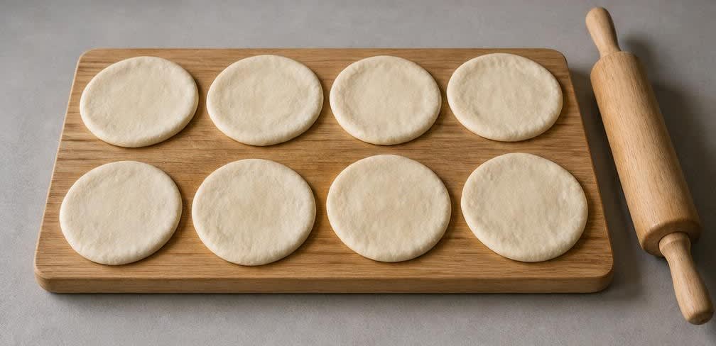 Gedämpfte Baozi mit gewürztem Tofu und Shiitake – Zubereitung Schritt für Schritt – Teig portionieren und formen