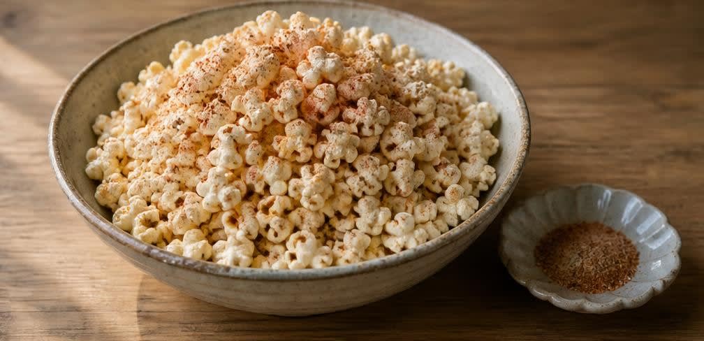 Knuspriges Topf-Popcorn in Rapsöl – Zubereitung Schritt für Schritt – Anrichten