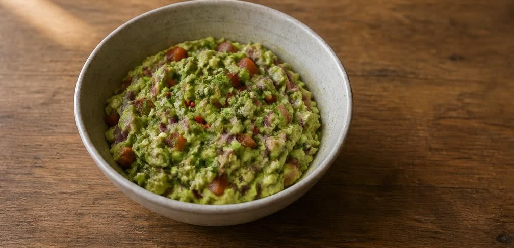Knusprige Maistortilla-Chips mit frischer Guacamole – Zubereitung Schritt für Schritt – Guacamole mischen