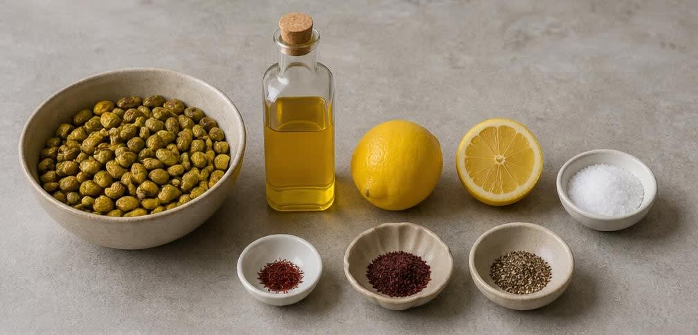 Iranisch geröstete Safran-Pistazien mit Rapsöl – Zutaten