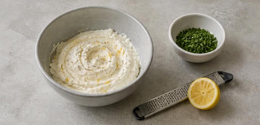 Cremiger Ricotta-Toast mit Himbeeren und Pistazien – Zubereitung Schritt für Schritt – Ricotta-Creme herstellen