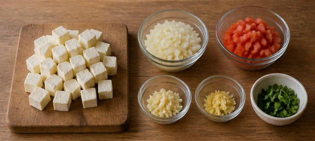 Indisches Frühstücks-Taco: Würziger Paneer und Spinat auf Maistortilla – Zubereitung Schritt für Schritt – Zutaten vorbereiten