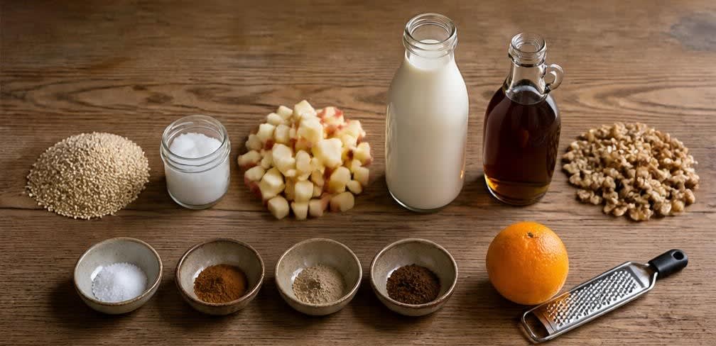 Warmes Quinoa-Müsli mit Apfel und Walnüssen – Zutaten