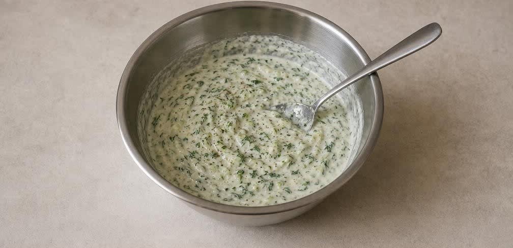 Klassisches Tzatziki mit Gurke und Knoblauch – Zubereitung Schritt für Schritt – Tzatziki abschmecken