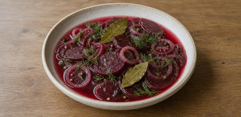 Eingelegte skandinavische Rote Bete mit Kräutern – Zubereitung Schritt für Schritt – Anrichten