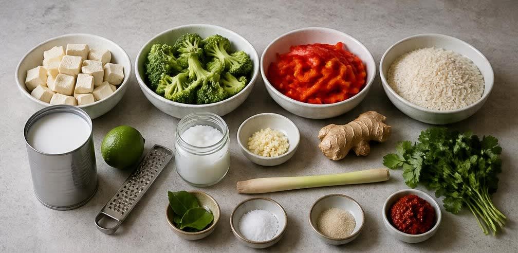 Cremiges Thai-Tofu-Curry mit Brokkoli – Zutaten