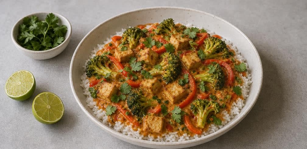 Cremiges Thai-Tofu-Curry mit Brokkoli – Zubereitung Schritt für Schritt – Cremiges Thai-Tofu-Curry